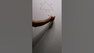 Possible lengths of third side if length of two sides of a triangle are given #triangle shorts