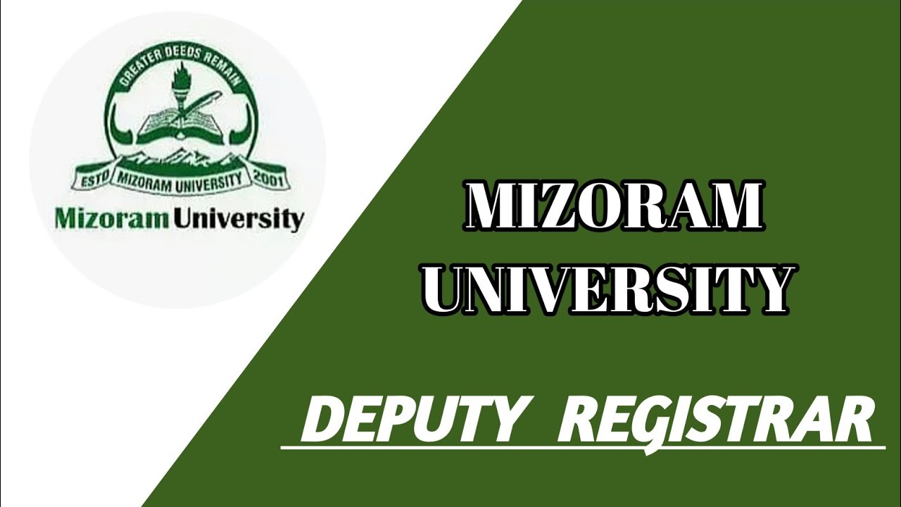 Mizoram University Recruitment Out 2026 || Deputy Registrar Various Posts👇|| Salary 35000+ Check now