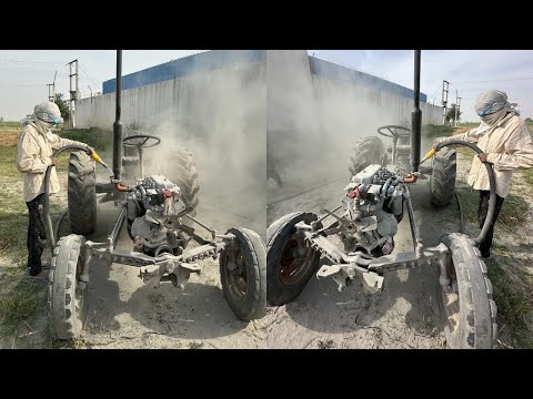 बवंडर ट्रेक्टर का पेंट देखो कैसे उतारा जरा है 😱😱 पलक जपकते काम तमाम 😳😳 Tractor Repaint
