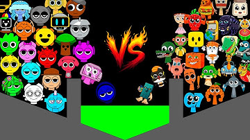 25 Sprunki vs 25 Italian Brainrot Marble Race Tournament in Algodoo! Who Will WIn?