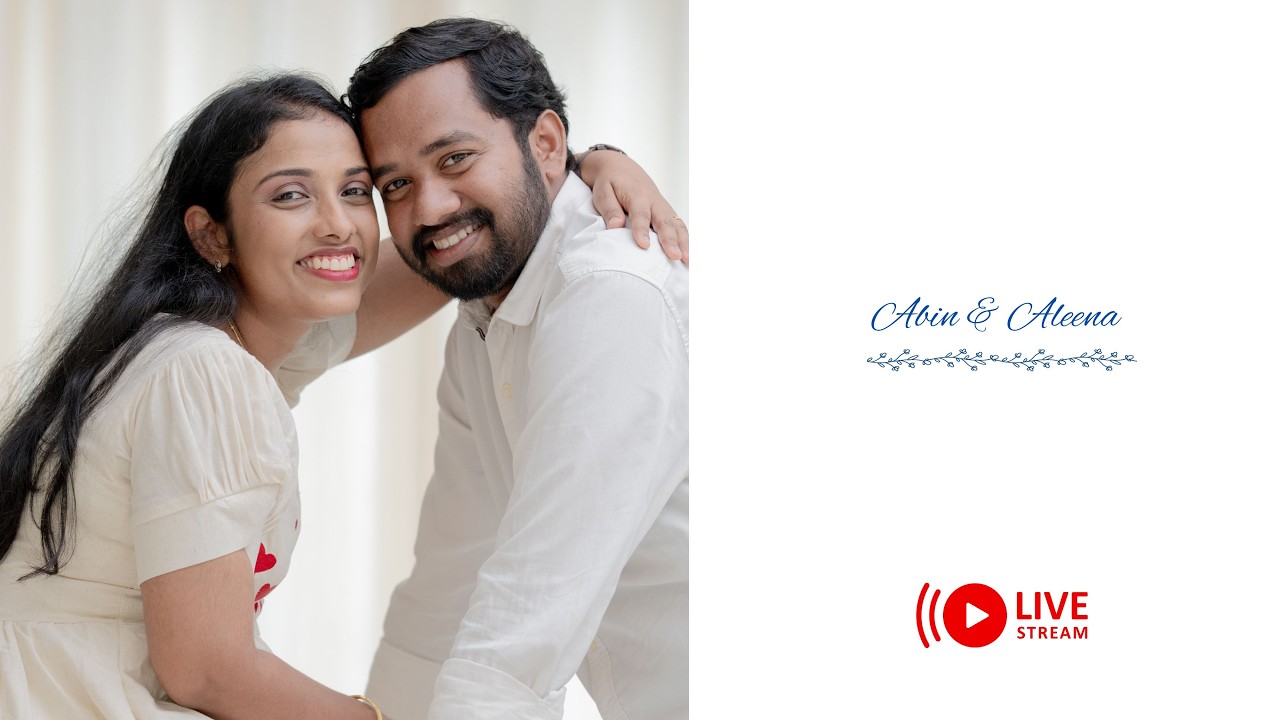 ABIN & ALEENA Wedding Day Youtube Live Streaming By San Ads Wedding Company