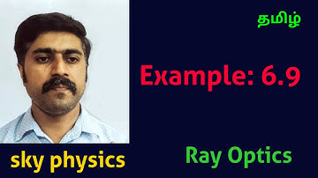 Example 6.9 ||Ln 6 ||Ray Optics|| STD 12 Physics||sky physics