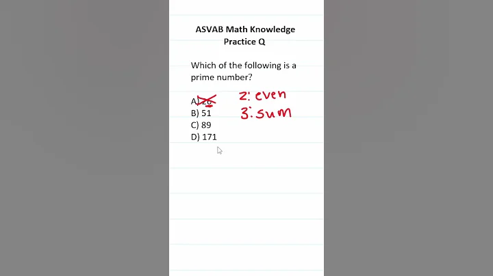 ASVAB/PiCAT Math Knowledge Practice Test Question: Prime Numbers #acetheasvab with #grammarhero