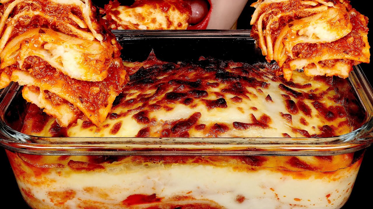 ASMR BAKED CHEESE BOMB LASAGNA 치즈 라자냐 MUKBANG EATING SOUND