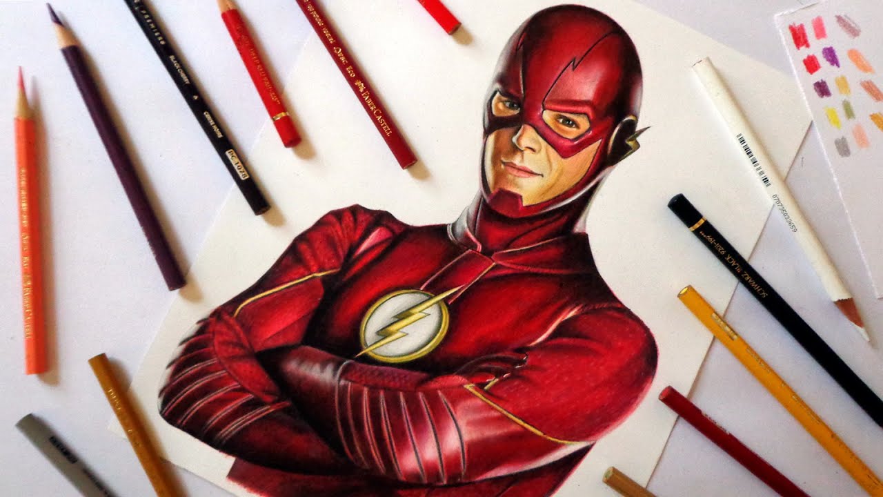 Speed Drawing: The Flash - DC - Justice League by eversonsantos95