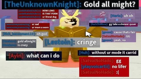 The Only Gold All Might in Existence | Roblox ABA