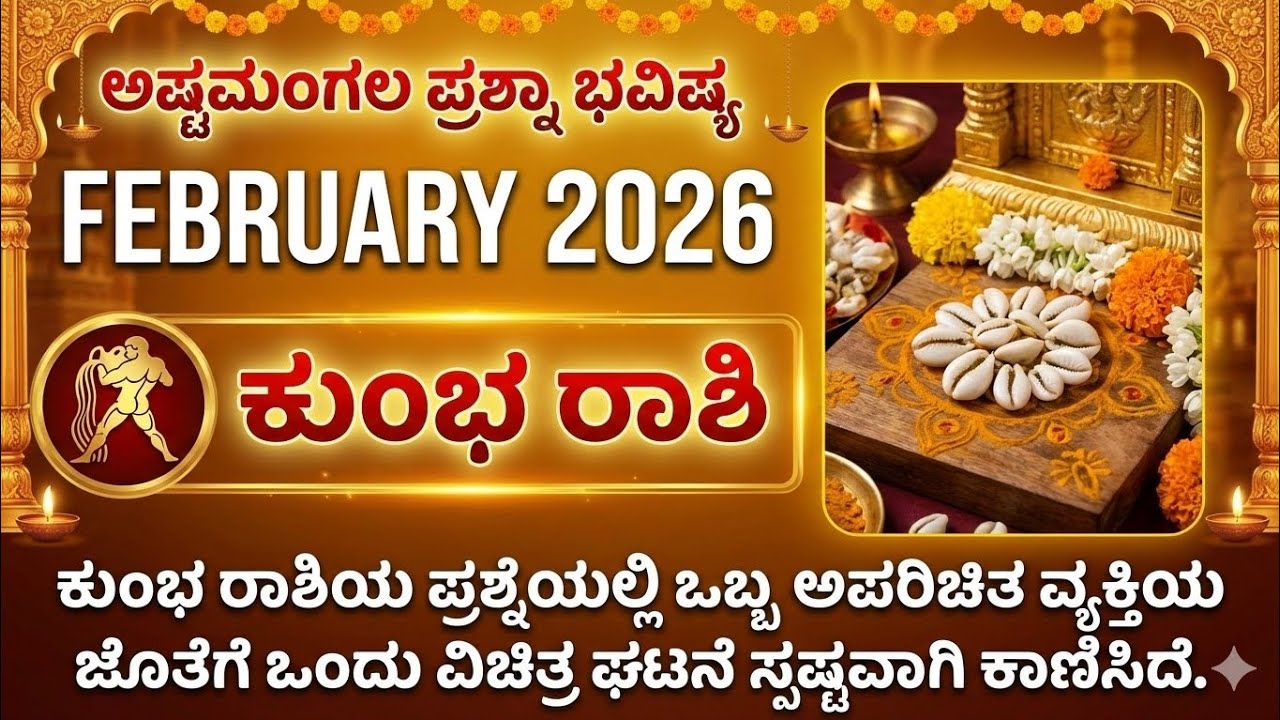 ಕುಂಭ ರಾಶಿ ಫೆಬ್ರವರಿ 2026 ಭವಿಷ್ಯ | Aquarius February Horoscope 2026 | ಹಣ, ಉದ್ಯೋಗ, ಭವಿಷ್ಯದಲ್ಲಿ ದೊಡ್ಡ 