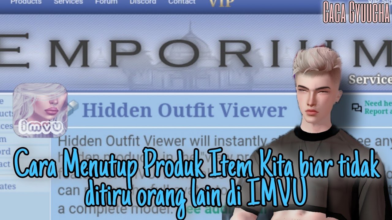 Cara Hidden Outfit/Menutup item produk yang kita pakai dari orang-orang di  IMVU - YouTube