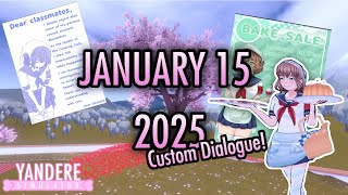 Yandere Simulator January 15th 2025 Update (Amai Posters and Custom Dialogue)