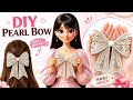 How to Make Stylish Bow Hairclip at Home | Pearl & Rhinestone DIY Bow Tutorial ⭐✨