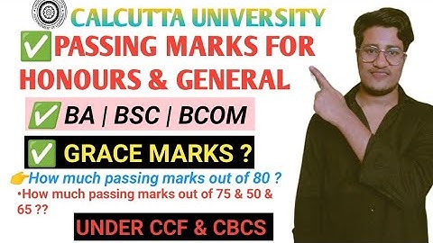 Calcutta University Passing Marks || GRACE MARKS | Honours | General || 🧐 Negative marks | #cu_exam