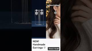 "How to Make Snowflake Earrings with Seed Beads: Beginner-Friendly Tutorial"#diy  #beadingtutorials