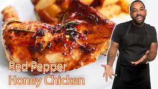 Red Pepper Honey Glazed Baked Chicken Recipe