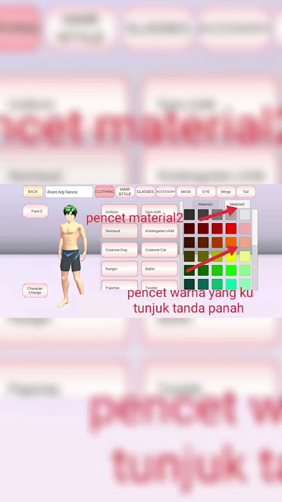 Tutorial sakura school simulator (cara buat Boy tidak pakai Baju) #shorts #sakuraschoolsimulator