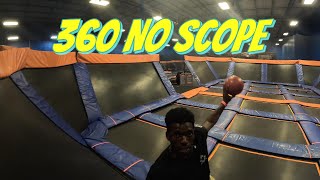 Skyzone Dodgeball: How to do an off the wall 360 throw