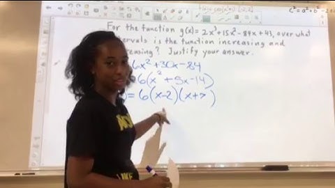 AB Calculus AP Find Where a Function is Increasing and Decreasing