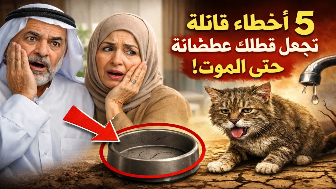 ٥ أخطاء قاتلة تجعل قطتك عطشانة حتى الموت! 🙀 هل أنت مذنب؟