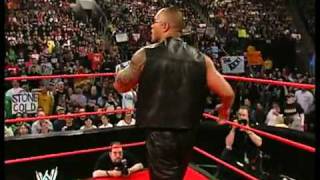 Goldberg ruins The Rock's Appreciation Night RAW, 31\/03\/2003