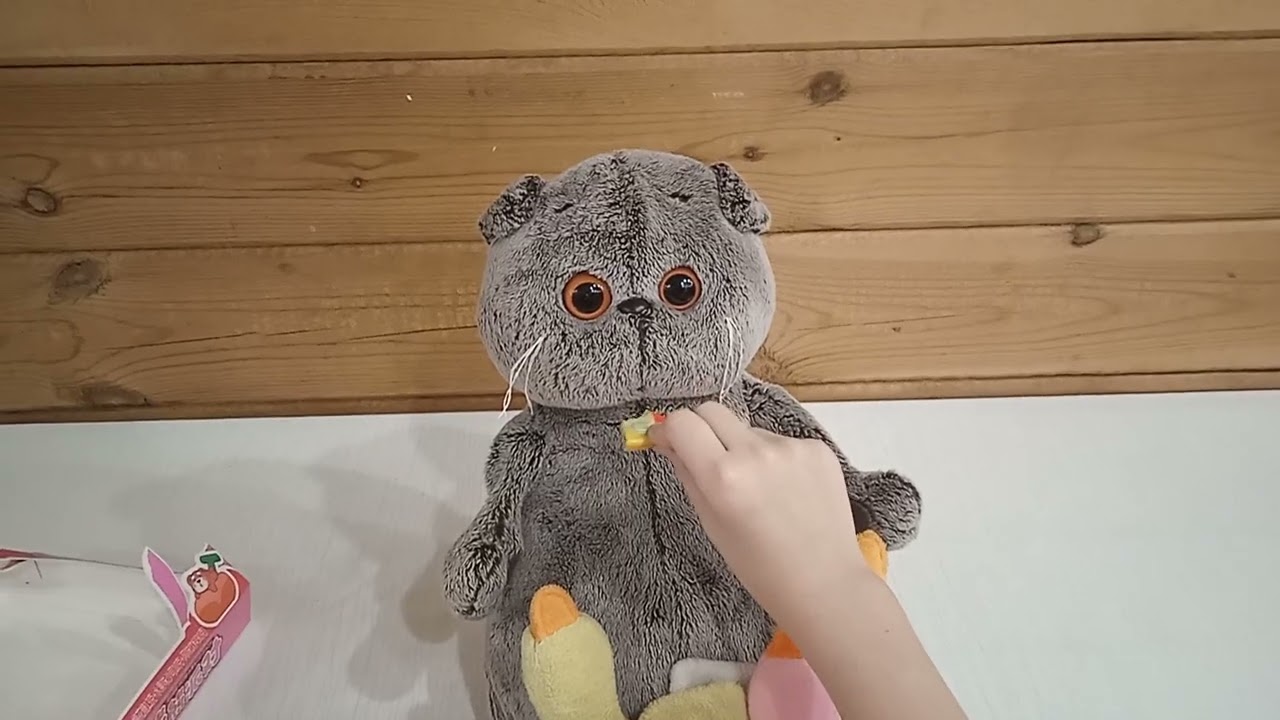 распаковка мармеладного фастфуда и оценка от кота Басика и маленьких гусят!😸🐤