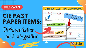 ✅CIE AS/A Level Maths Past Paper Items on Differentiation & Integration |AS Level P1 (9709) Revision