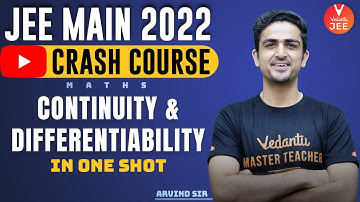 Continuity And Differentiability Class 12🔥 [JEE Crash Course👻] | JEE Main 2022 (12th Maths) |Vedantu