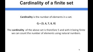 Algorithms - Cardinality of a finite set