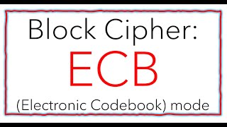 (4a) Electronic Codebook (ECB) Solved Example (Step-by-Step)