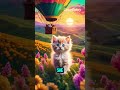 The Adventure of Whiskers The Sky High Balloon Ride #BalloonRide #AdorablePets #CatLovers #CatShorts