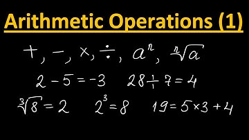 Arithmetic Operations (Math Tutorial. Arithmetic #2- part 1)