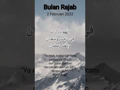 Bulan Rajab,jatuh pada hari Rabu 2 Februari 2022#shorts