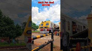 ICF Train Fast Coming  Railroad Crossing Videos #shorts #railway #railroad #train #railfatak #india