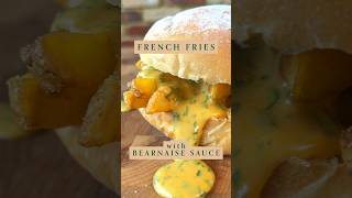 chip Butty  French Fries  Bearnaise Sauce In A Buttered Bap classicfrench recipe food