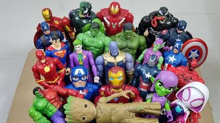 HULK VS SPIDERMAN VS IRONMAN VS CAPTAIN AMERICA VS SUPERMAN VS VENOM SUPERHERO AVENGERS UNBOXING