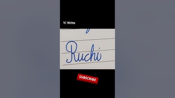 Ruchi - Beautiful name in  in Cursive writing| Cursive Writing for beginners|#shorts