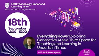 Famous GenAI Seminar Series | Everything Flows: Exploring Generative AI as a Third Space with Peter Bryant Profile