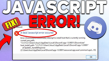 How To Fix Discord Fatal JavaScript Error 2023 Easy Fix