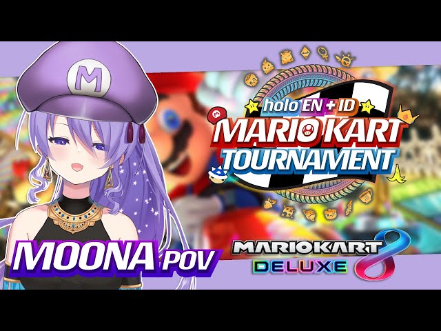 【Mario Kart 8 DX | #ENxIDKart】holoEN x holoID Tournament! Moona POV!【Moona Hoshinova / hololiveID】のサムネイル