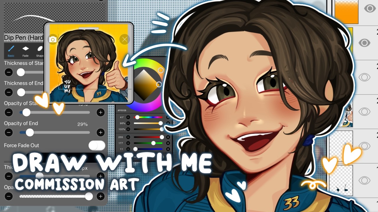 Draw w/ me ☢️ Lucy MacLean | IbisPaint | iPad ASMR