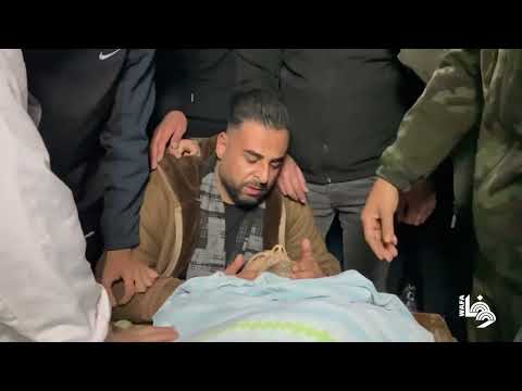 وداع الشهيد عبد الله قلالوة في مستشفى رفيديا بمدينة نابلس