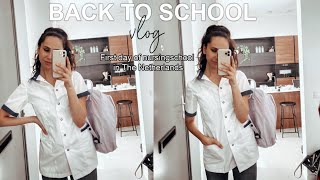 First day of COLLEGE in person | Waking up at 5 am, GRWM  Nursingschool, Clinicals,