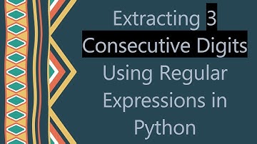 Extracting 3 Consecutive Digits Using Regular Expressions in Python