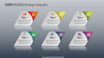 24.Create 6 Step ROUNDED Rectangle Infographic|Powerpoint Presentation|Graphic Design|Free Template