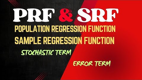 "Population vs Sample Regression Function & Error Term Explained | PRF & SRF #econometrics