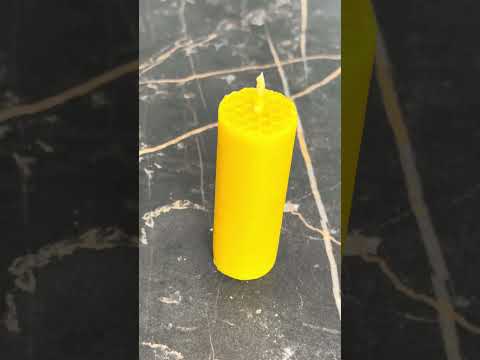 Свічка воскова натуральна 85*30 мм., видео 1