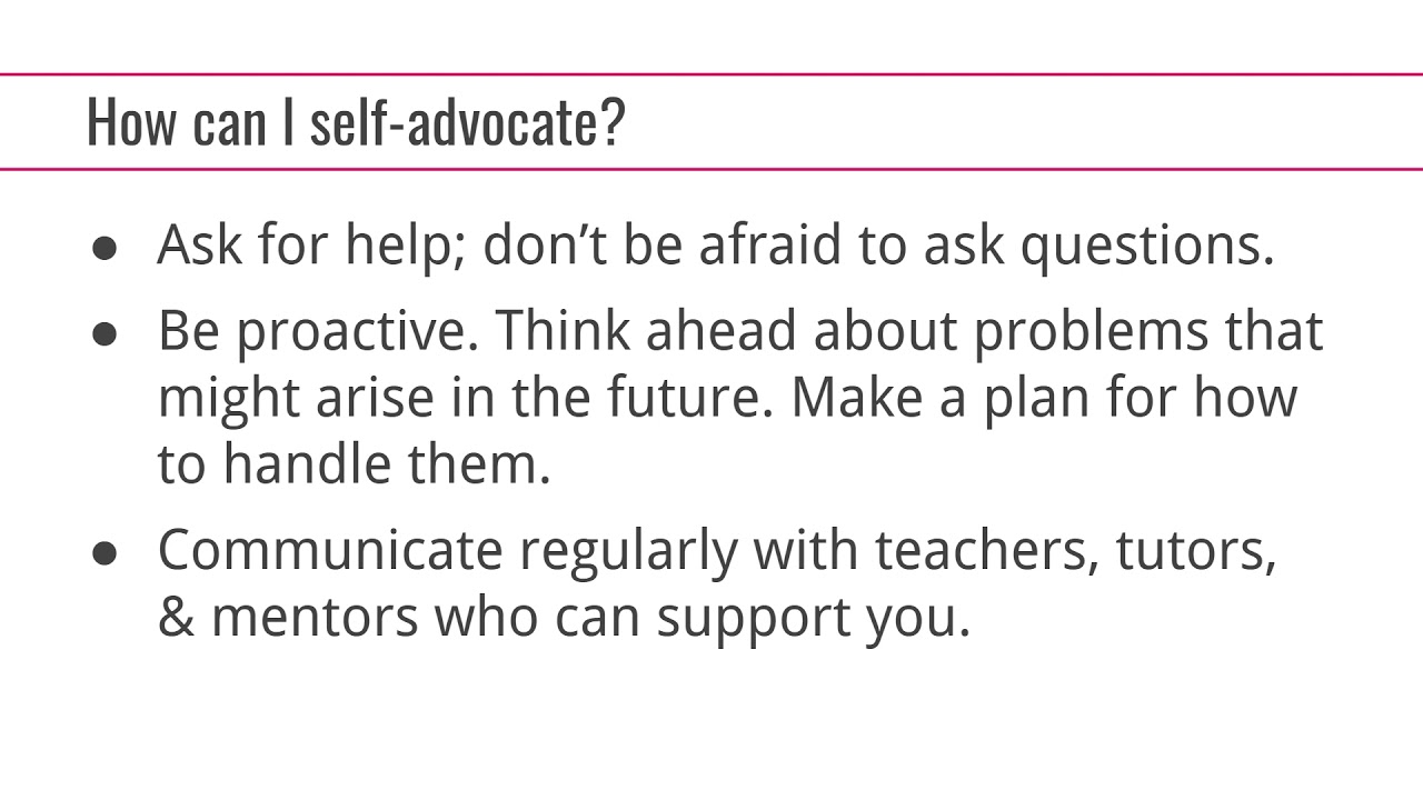 Self Advocacy Lecture - YouTube