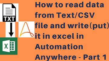 Automation Anywhere tutorial 08 - How to read data from Text/CSV file and write it to Excel - Part 1