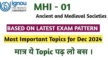 mhi 01 important questions 2024 || IGNOU MHI - 101 important questions with answers 2024-25