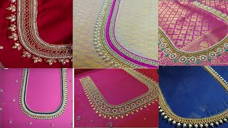 Simple maggam work blouse designs for beginners||Simple aari work blouse designs for beginners screenshot 2