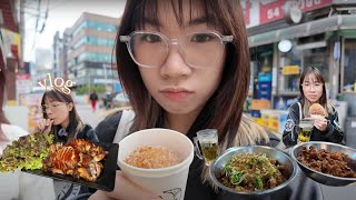 seoul vlog | outing with friends, yeongdong traditional market, jokbal first try, gotomall 🍜🍗🍻