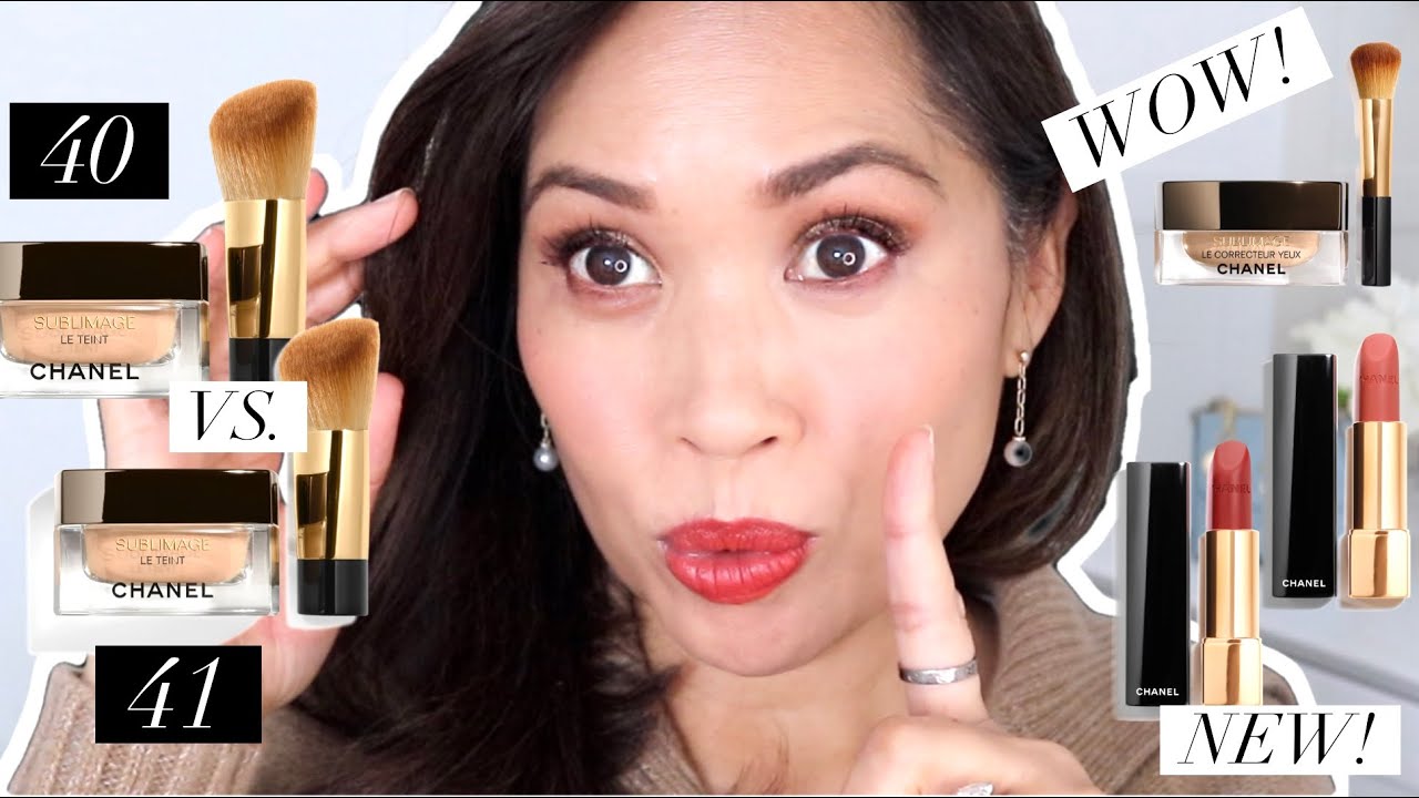 🌟NEW! CHANEL 💄51 & 54 TRY ON, EYE CONCEALER 6 HR WEAR TEST, SUBLIMAGE LE  TEINT 40 VS. 41🌟 